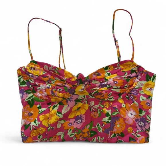 Zara Floral Crop Top - Picture 1 of 3